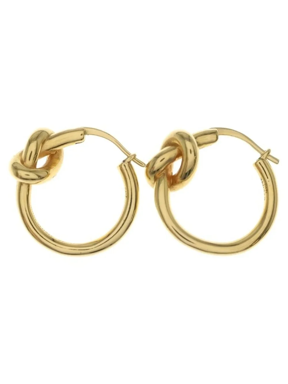 Celine Knot Small Hoop Earrings Gold Plated